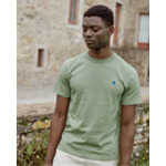T-shirt kaki clair chiné