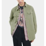 Chemise En Denim Kaki Homme