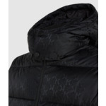 JACQUARD PUFFER WITH HOOD