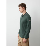 Polo à manches longues en piqué extensible