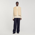 Gilet sans manches en mouton retourné