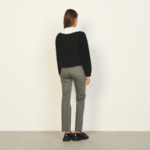 Cardigan avec col claudine amovible