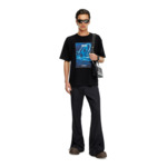 T-shirt à manches longues avec empiècement imprimé
