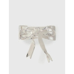 Manchette nœud argentée