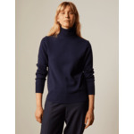 Pull gwenaelle en laine et cachemire marine