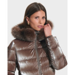 Doudoune Dalya Taupe en Polyamide