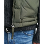 Doudoune sans manches mi-longue en duvet