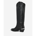 Bottes Western En Cuir Noir