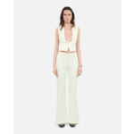 Gilet Écru Avec Dentelle Femme