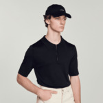 Polo en maille à col zippé
