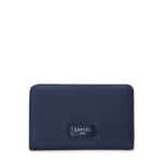 Ninon de Lancel - Portefeuille rectangulaire compact zippé - Moyen modèle - Bleu Petrole