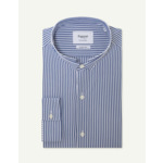 Chemise Ajustée en popeline rayée marine