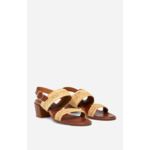 SANDALES 45MM Sandales En Raphia & Cuir