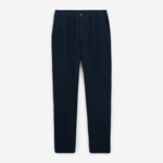 Pantalon 738 en lin bleu foncé