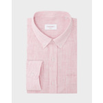 Chemise Gabriel en lin rayée rose