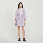 Robe courte à rayures