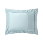Yves Delorme - Taie d'oreiller en satin de coton bleu, Le Cap