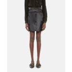 Jupe Courte En Cuir Noir Femme