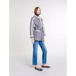Manteau court bicolore