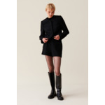 Veste droite noire tweed