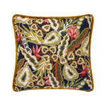 Yves Delorme - Housse de coussin en tapisserie de coton vert, Bergame