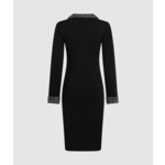 BOUCLE DETAIL KNIT DRESS