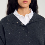 Pull à capuche strassé