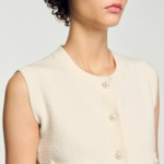 Gilet en tweed texturé