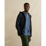 Sweat bleu marine zip tricolore