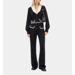 Top À Volants Noir Femme