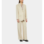 Veste Tailleur Écrue En Lin Femme