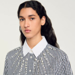 Chemise courte à strass