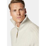 Pull Demi-Zip Sable En Laine Mérinos