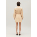 Robe courte portefeuille col mao