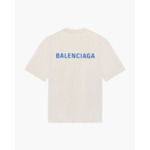 Balenciaga T-Shirt Back Logo Crème