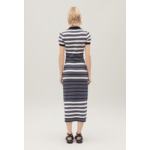 Robe longue maille bicolore