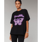T-Shirt Col Rond Papillon