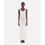 Robe Longue Écrue En Maille Femme