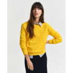 Textured Cotton Crew Neck Sweater