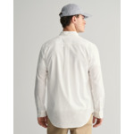 Chemise regular fit en coton et lin