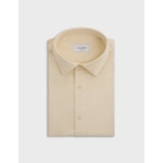 Chemise auguste col français en velours uni ecru