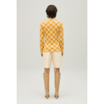 Pull carreaux jaune