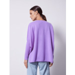 Pull poncho cachemire col V Faustine GLYCINE