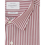 Chemise Ajustée rayée bordeaux