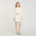 Jupe courte en maille cotelée