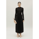 Robe Twist maille plissée noire