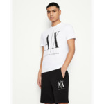 T-shirt blanc à impression noire