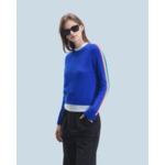 Pull Col Rond Bandes Manches Multicolore