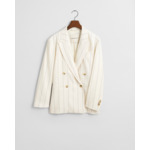 Pinstriped Linen Club Blazer