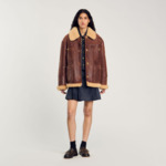 Veste en peau lainée